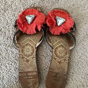 Kate Spade Red Floral Sandals